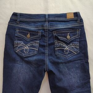 Wallflower Women's Jeans Sz 13S 32x29 Dark Wash‎ Legendary Fit Stretch Bootcut